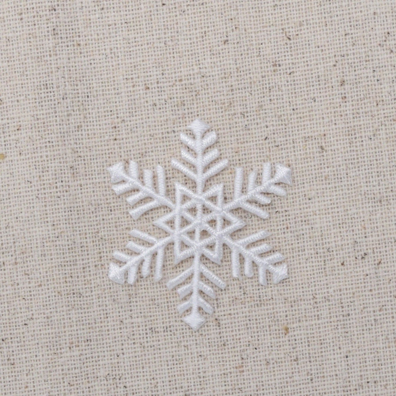 Snowflake - SILVER, GOLD, or WHITE - Iron on Applique - Embroidered Patch - 695706