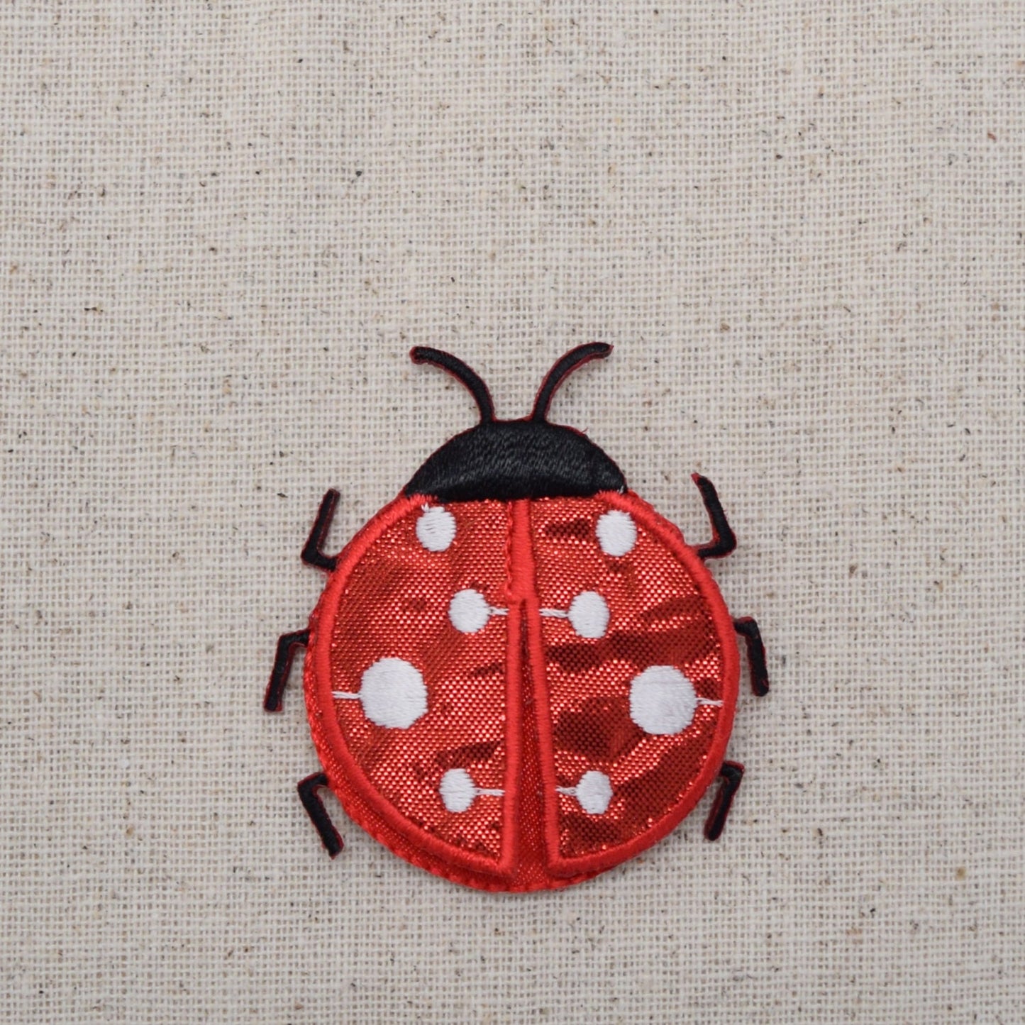 Layered Ladybug - Pink or Red - Iron on Applique - Embroidered Patch - 152972