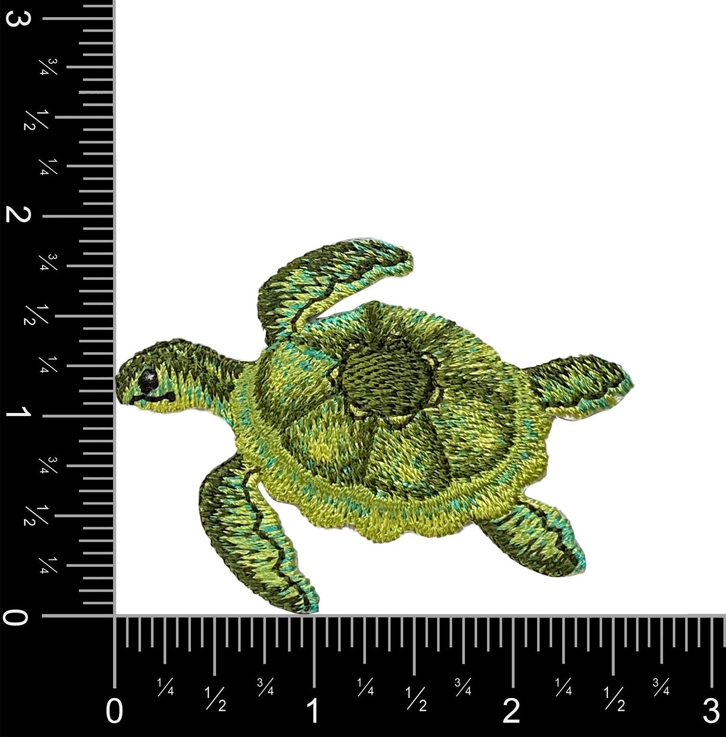 Sea Turtle - Tropical - Green - Marine Reptile - Iron on Applique - Embroidered Patch - 697003-A
