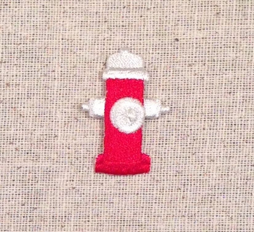 Red Fire Hydrant - Iron on Applique - Embroidered Patch - 691817