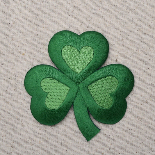 Irish - Green Clover Shamrock - Embroidered Patch - Iron on Applique - 695794-A