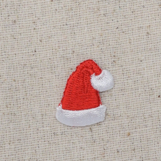 Small - Christmas - Santa Hat - Iron on Applique - Embroidered Patch - 694283A