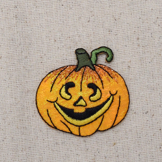 Halloween - Jack O'Lantern Pumpkin - Iron on Applique - Embroidered Patch - 156925A