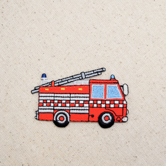 Rescue - Fire Engine - Truck,  Iron on Applique - Embroidered Patch - 159592A