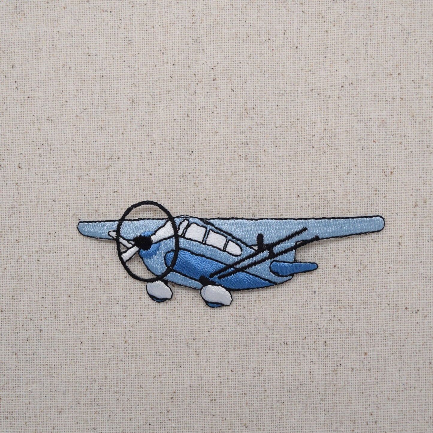 Blue - Cessna Style Airplane - Iron on Applique - Embroidered Patch - 632205-A