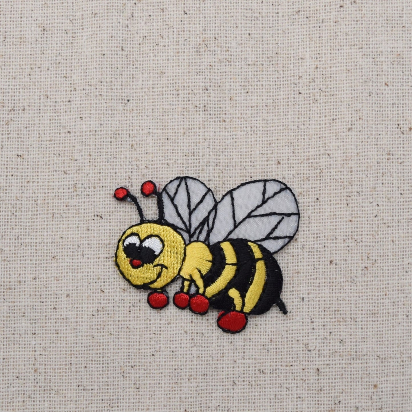 Bumble Bee - Red Boxing Gloves - Iron on Applique - Embroidered Patch - 692438-A