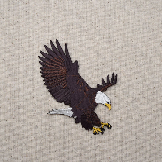 American Bald Eagle - Landing - Iron On Applique - Embroidered Patch - WA50