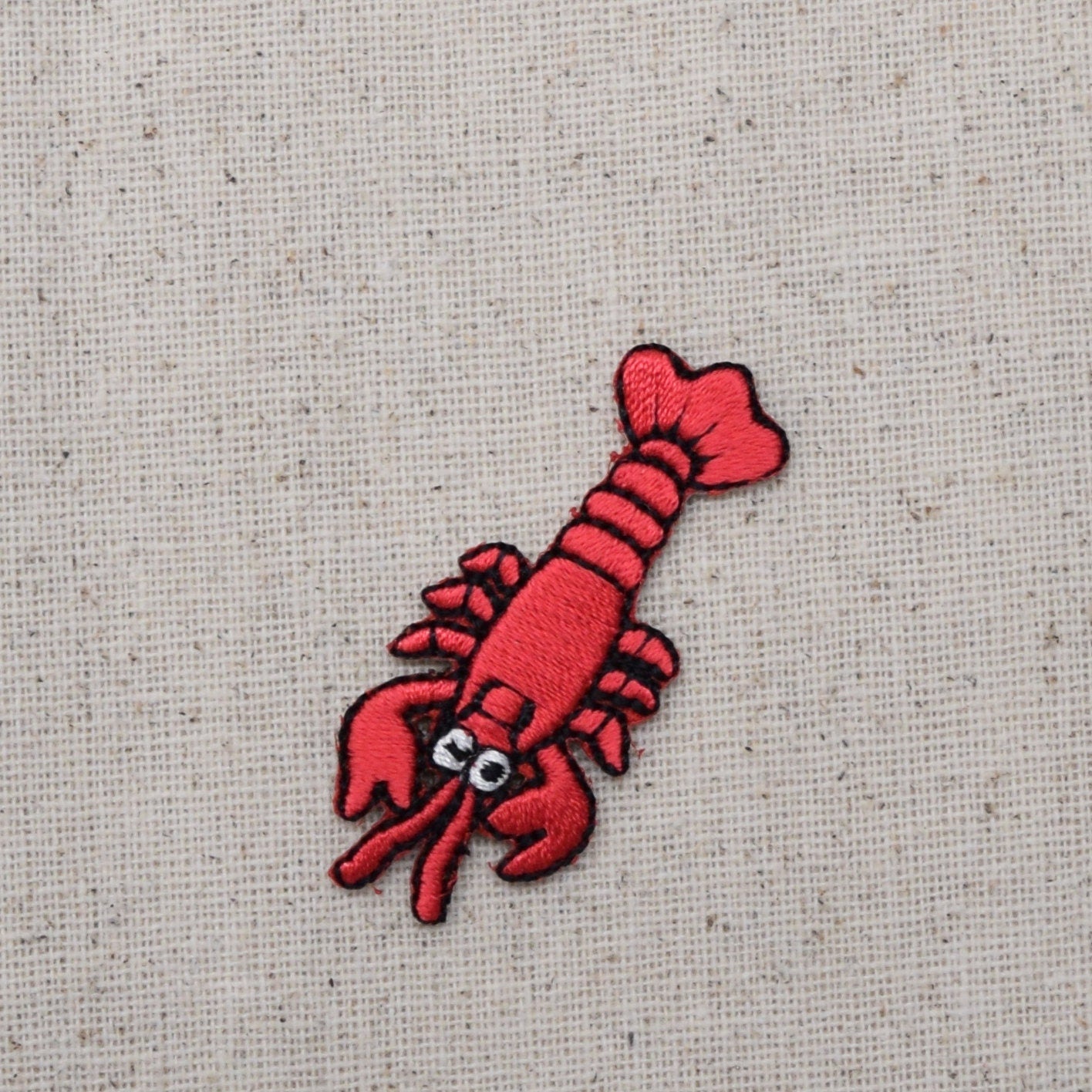 Red Lobster - Crawfish - Iron on Applique - Embroidered Patch - WA106