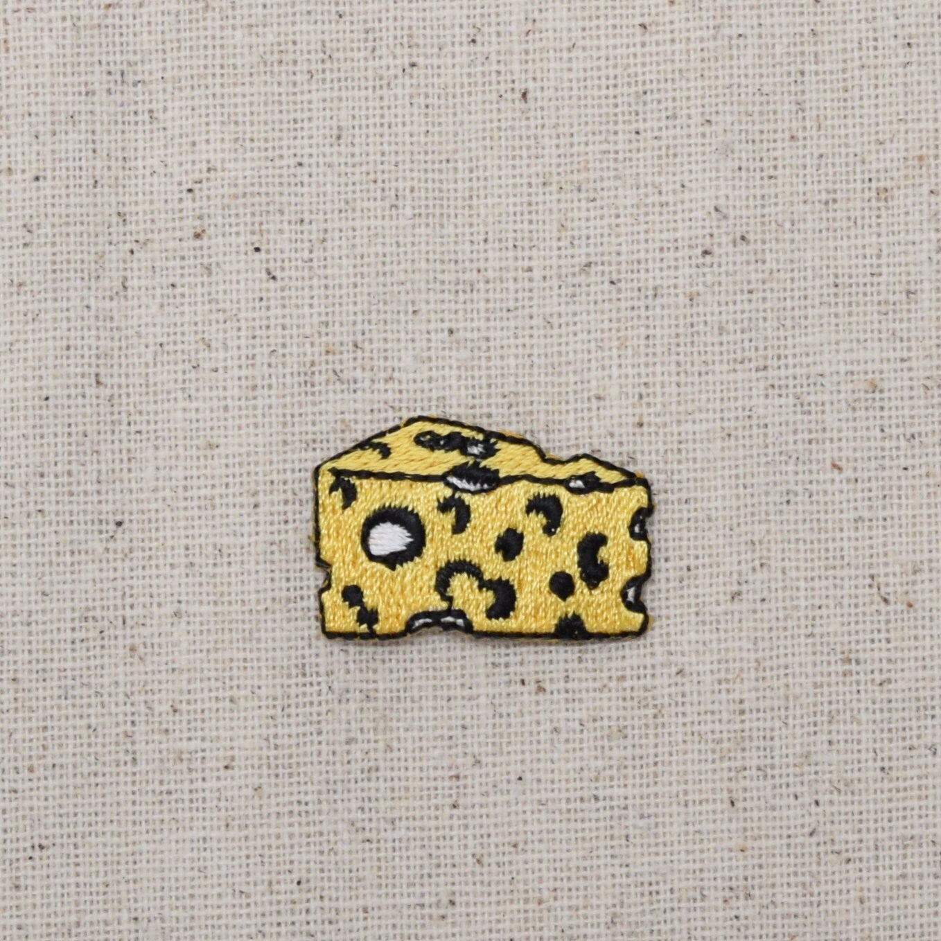 Cheese Wedge - Food - Yellow - Swiss - Embroidered Iron on Patch