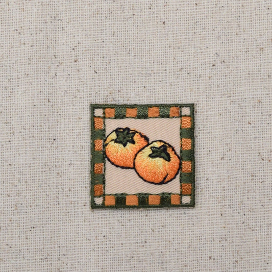 Two Tomatoes - In Frame - Vegetable Garden - Embroidered Patch - Iron on Applique 151259-A