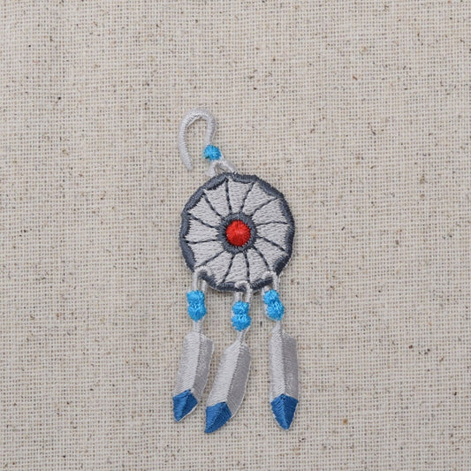 Indian - Dreamcatcher with Feathers - Southwest - Iron on Applique - Embroidered Patch - 695733A