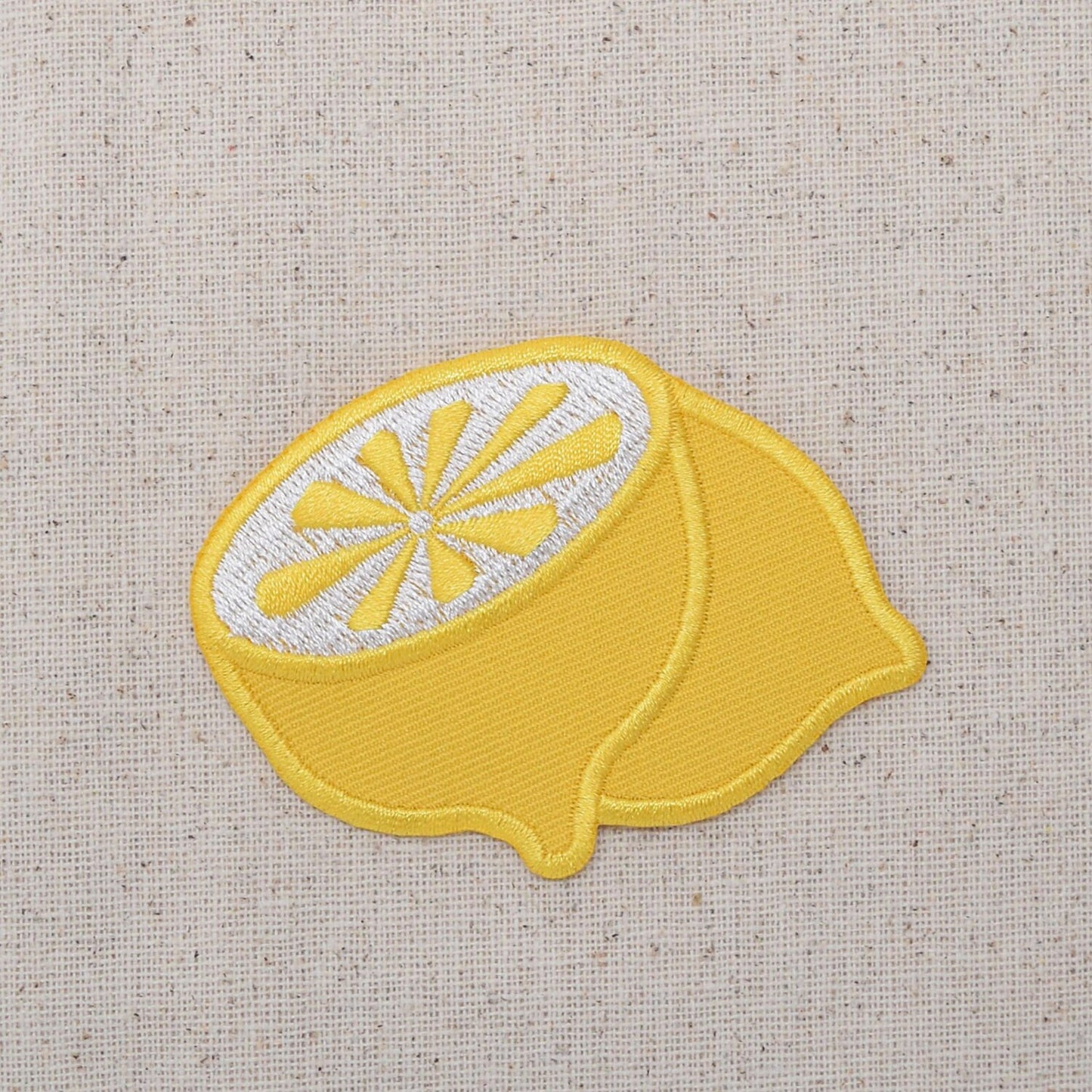 Yellow Half Lemon - Fruit - Iron on Applique - Embroidered Patch - WA343
