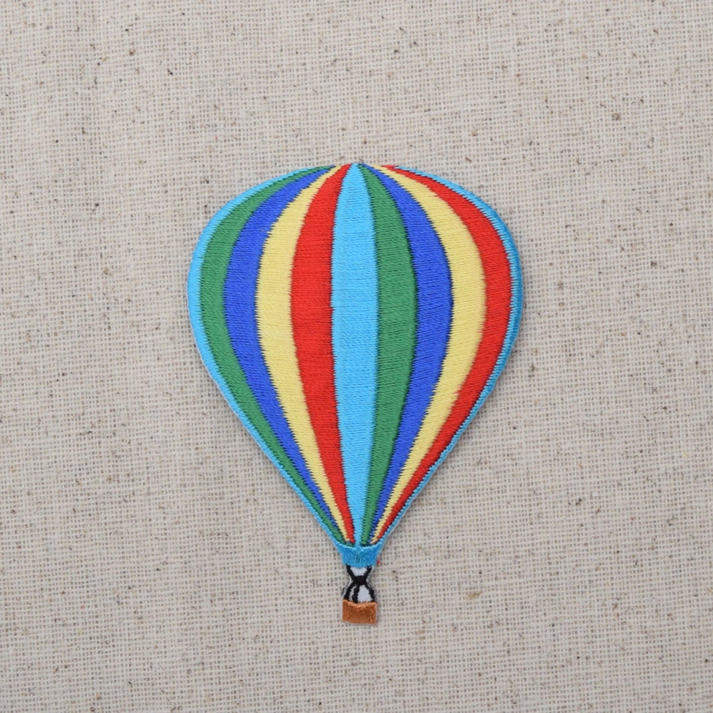 Hot Air Balloon - Striped - Colorful - Iron on Applique - Embroidered Patch - 695428A