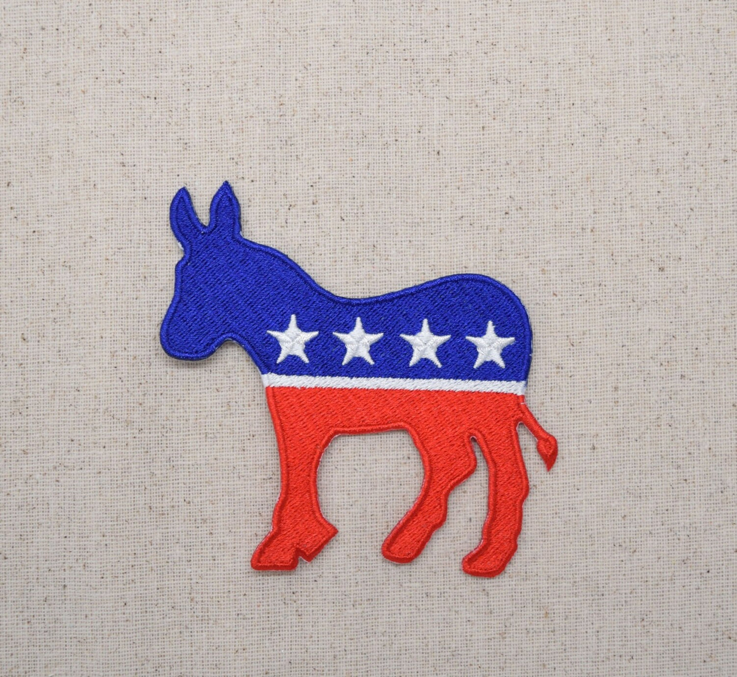 Donkey - Political Democrat - DNC - USA - Iron on Applique - Embroidered Patch - WA213