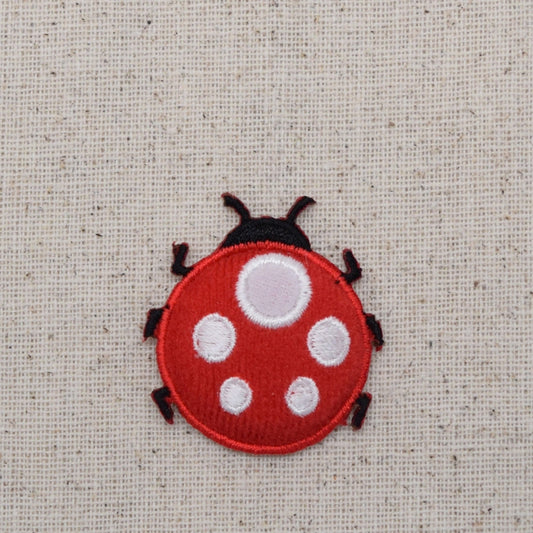 Red Ladybug - Puffy - Iron on Applique - Embroidered Patch - 1123471