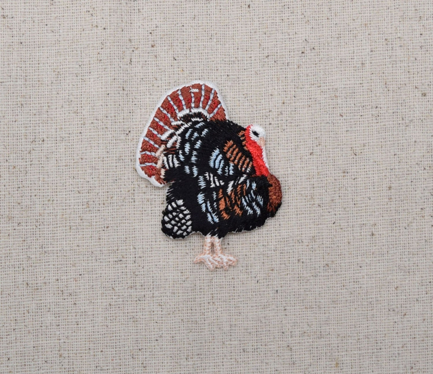 Wild Turkey - Natural Fowl Bird - Iron on Applique - Embroidered Patch - 158422A