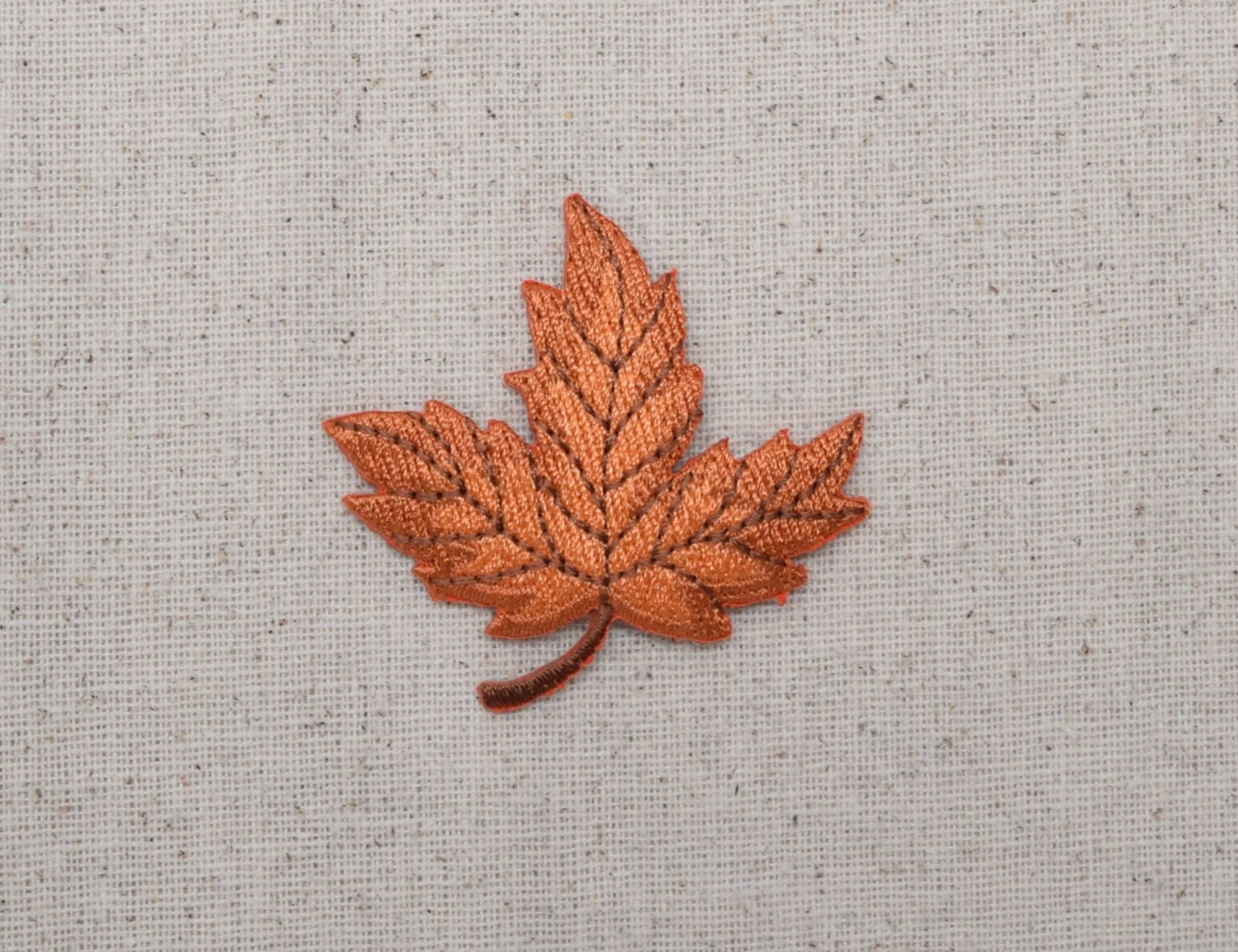 Tree Leaf - Fall - Leaves - Burnt Orange - Embroidered Patch - Iron on Applique - 695564A