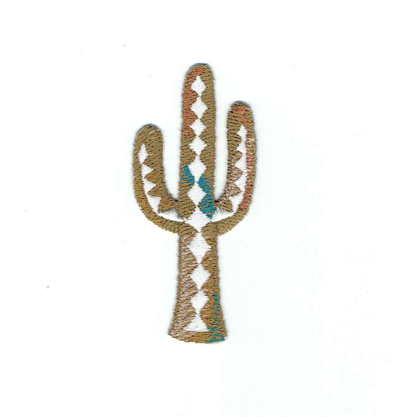 Saguaro Cactus - Southwest Tribal design - Embroidered Iron on Patch