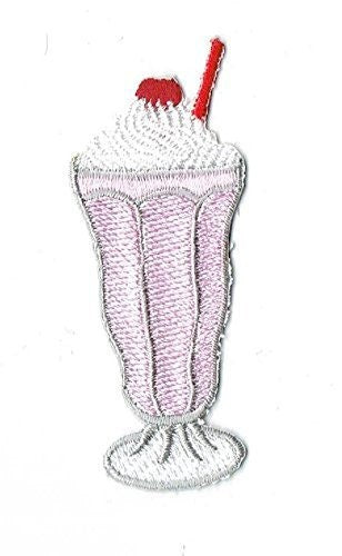 50s - Soda Shoppe - Milkshake - Ice Cream - Iron on Applique - Embroidered Patch - 695505-A