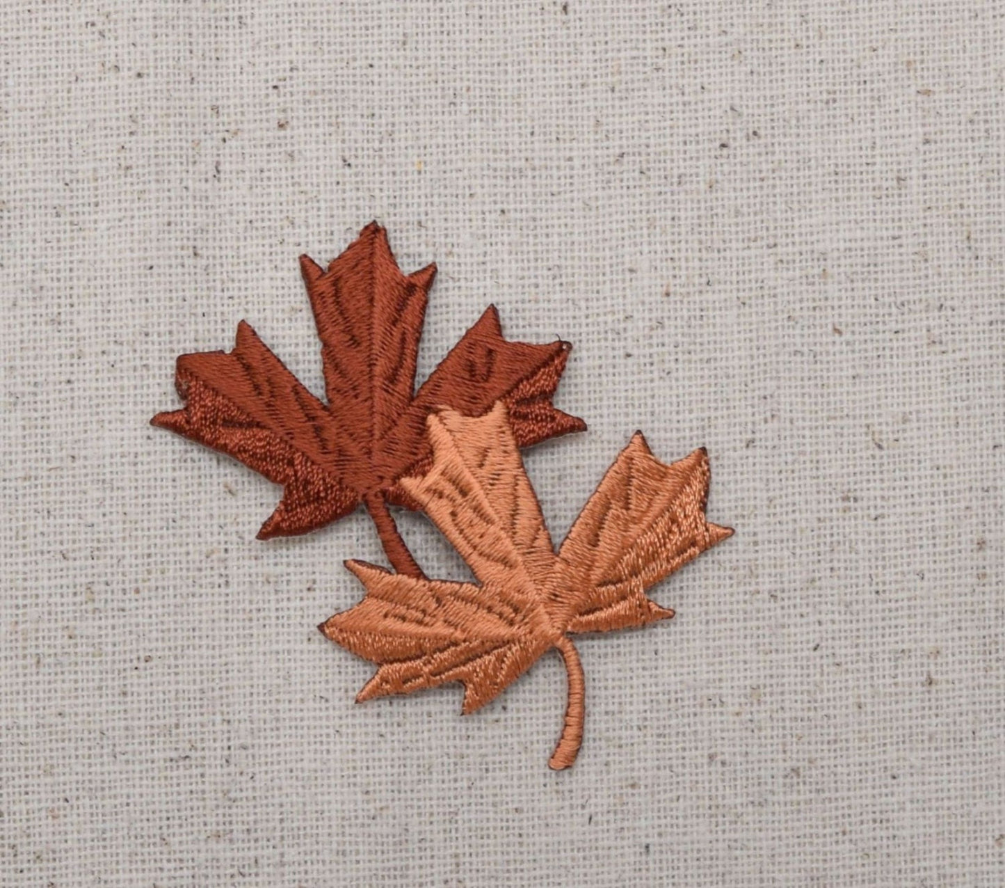 Brown Leaves Tree Leaf - Fall - Brown/Light Brown - Embroidered Patch - Iron on Applique