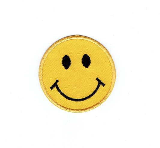 Smiley Face - Emoji - Embroidered Iron on Patch