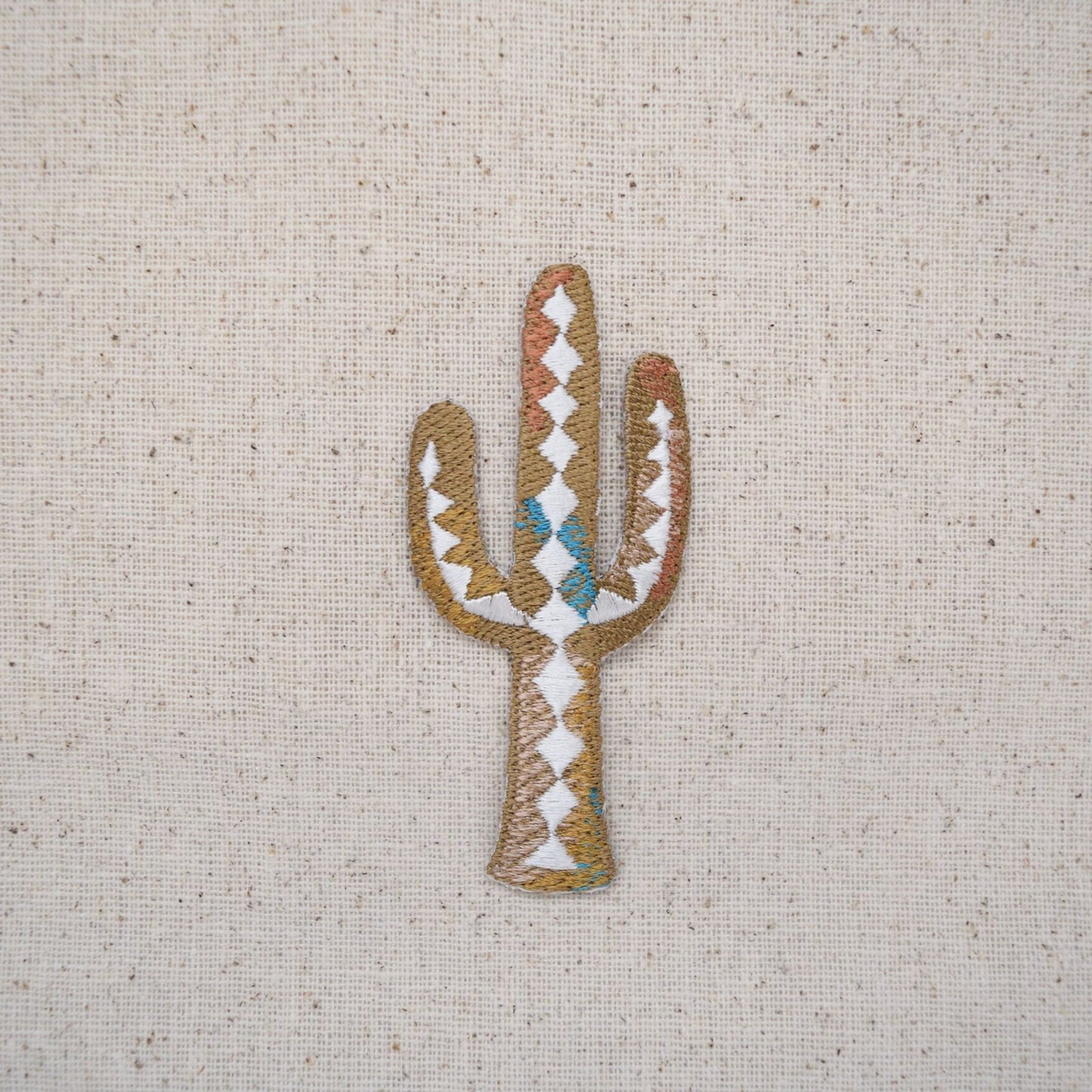 Saguaro Cactus - Southwest Tribal design - Embroidered Iron on Patch