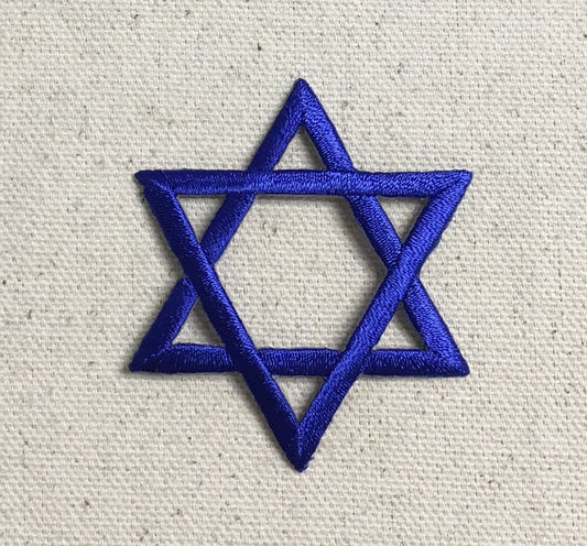 Royal Blue - Star of David - Iron on Applique - Embroidered Patch - 696909-D