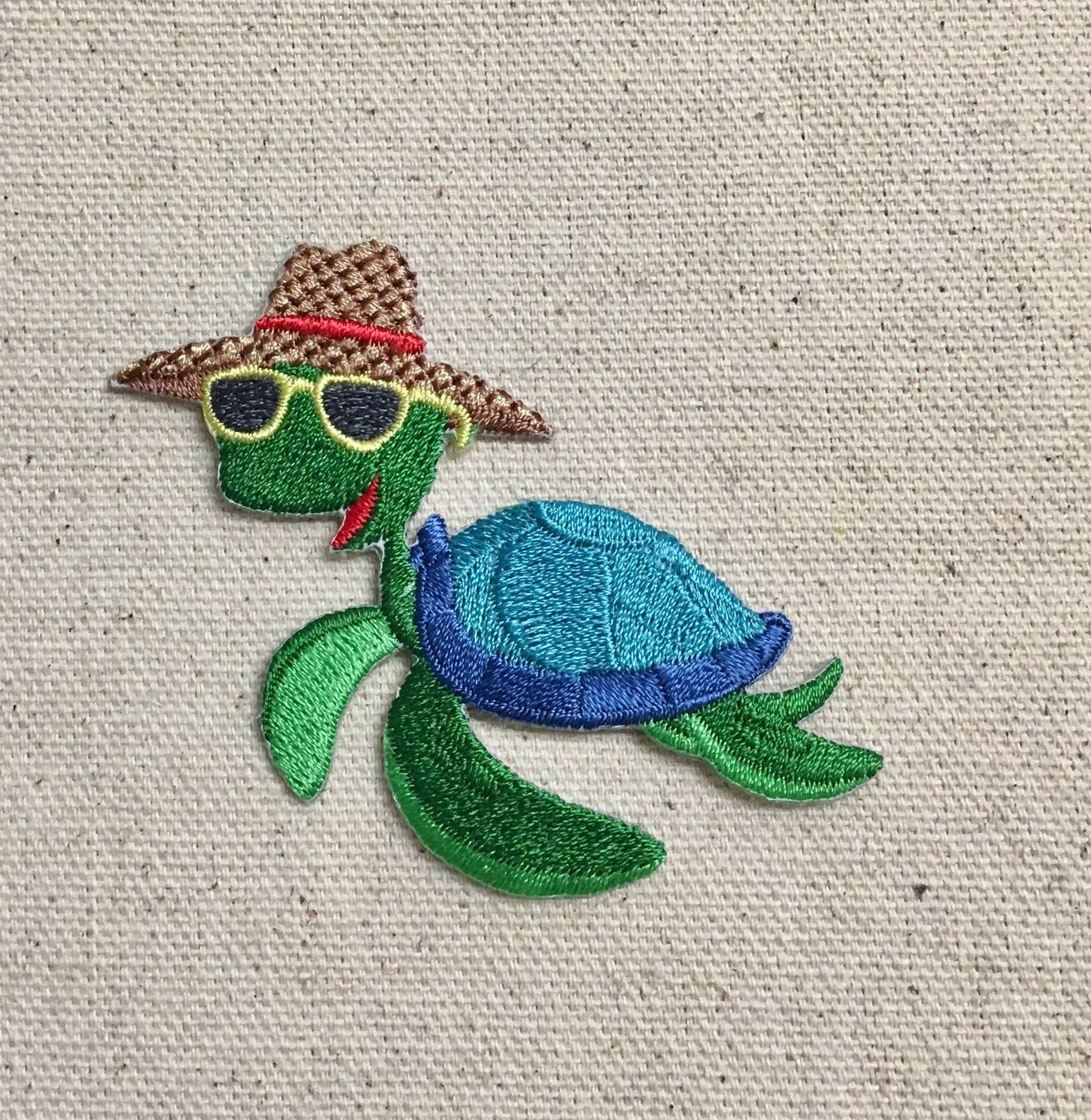 Sea Turtle - Straw Sun Hat/Sunglasses/Beach - Embroidered Patch - Iron on Applique - 697205-A