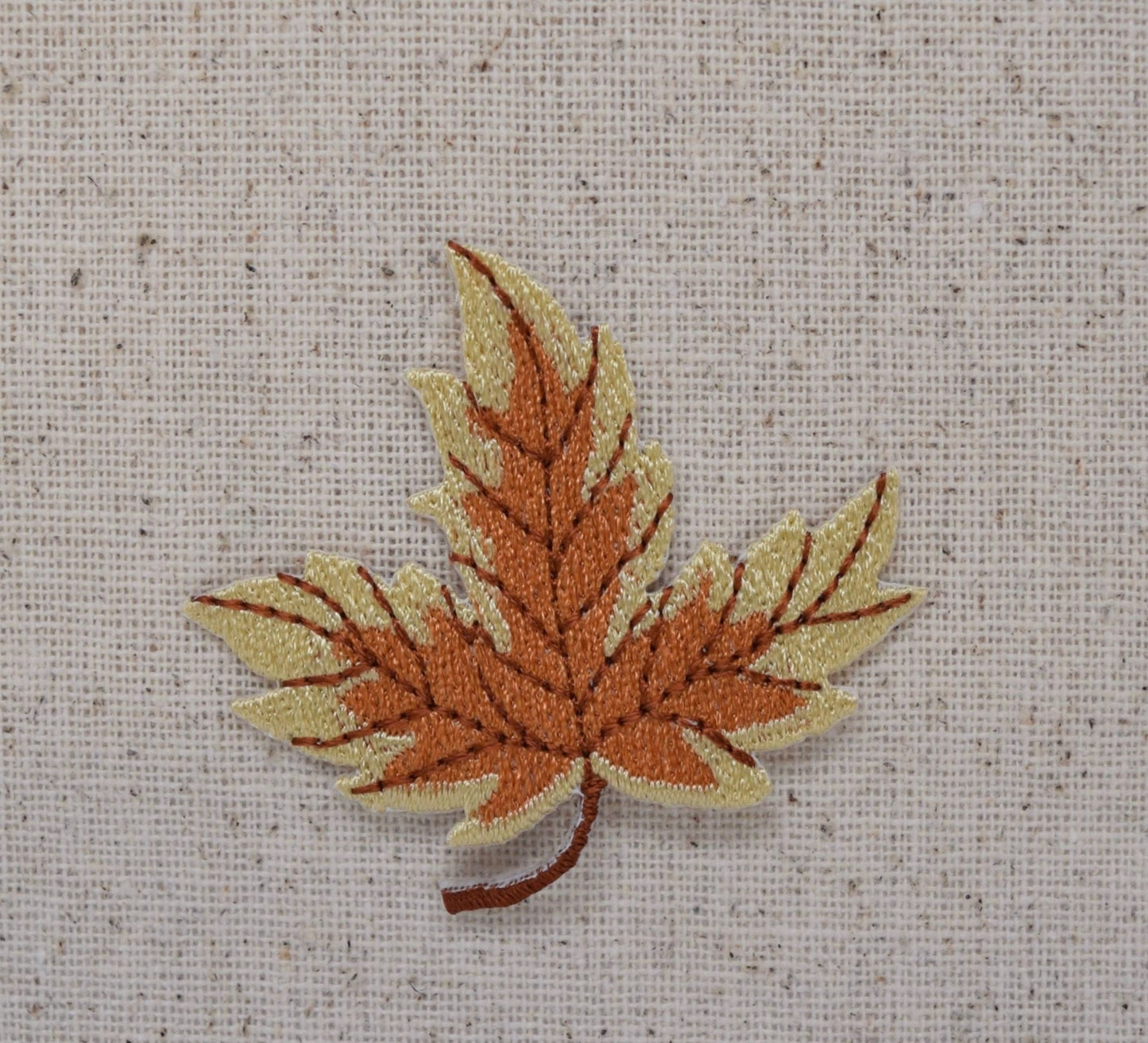 Tree Leaf - Fall - Leaves - Brown/Tan - Embroidered Patch - Iron on Applique - 695564-B