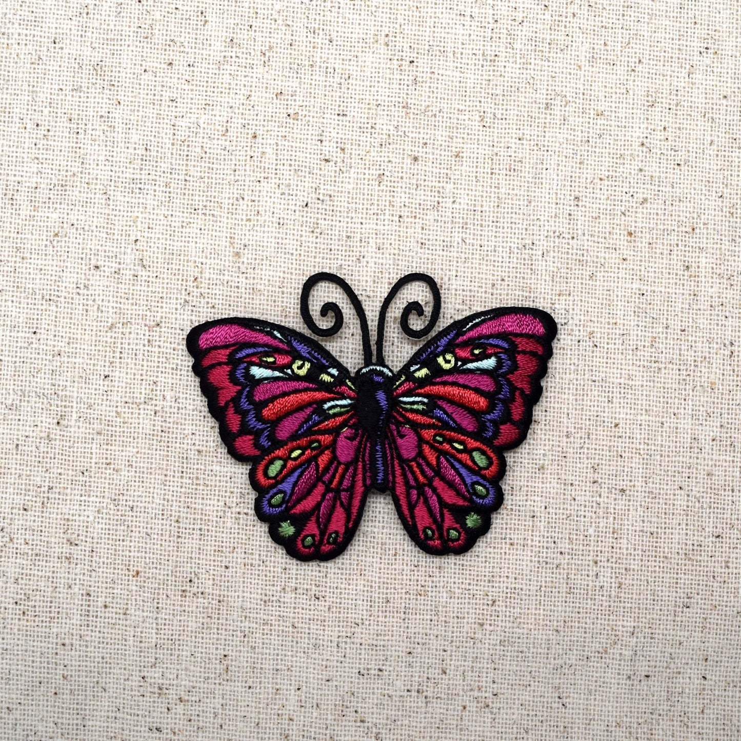 Butterfly Jewel Tones - Iron on Applique - Embroidered Patch