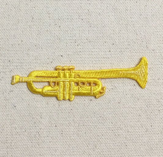 Trumpet - Musical Instrument - Iron on Applique - Embroidered Patch - 697342-A