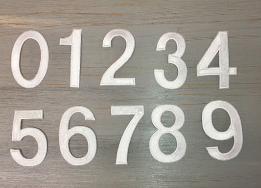 2" - Block Style Number - White
