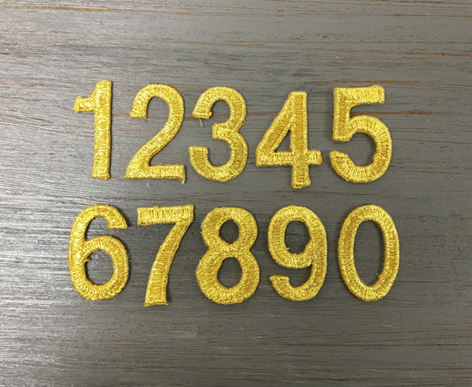 1" - Gold Block Numbers