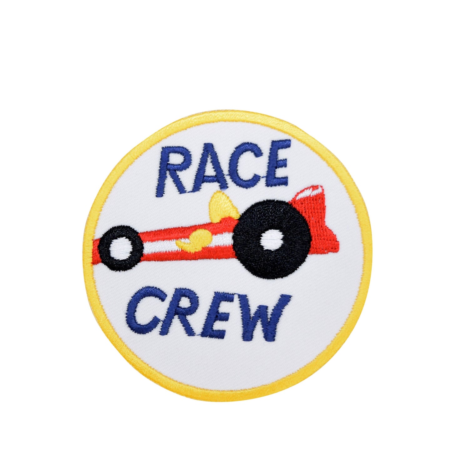 3" Race Crew - Race Car/Racing - Iron on Applique - Embroidered Patch