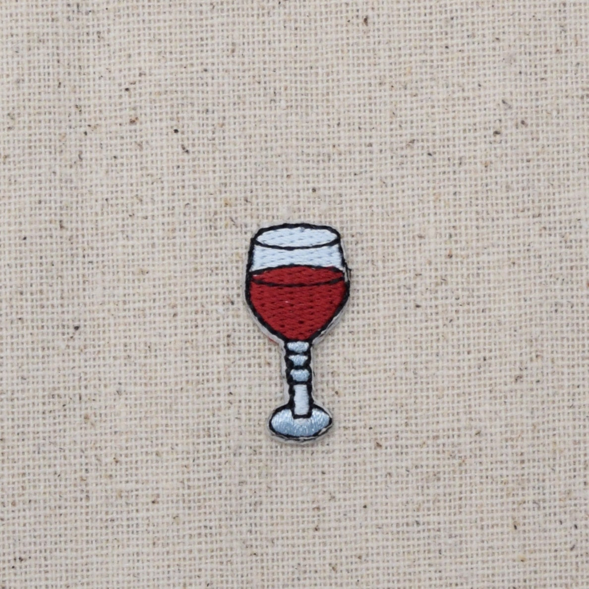 Mini/Small - Red Wine - Drink Glass - Iron on Applique/Embroidered Patch WA63