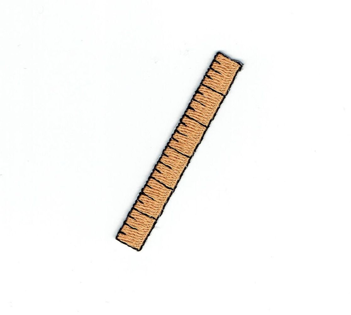 Wooden Ruler - School Supplies - Iron on Patch