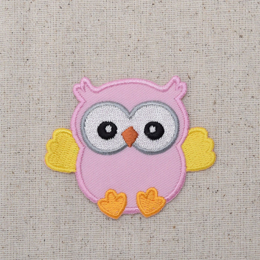 Children’s Girl Owl - Pastel Pink - Iron on Patch