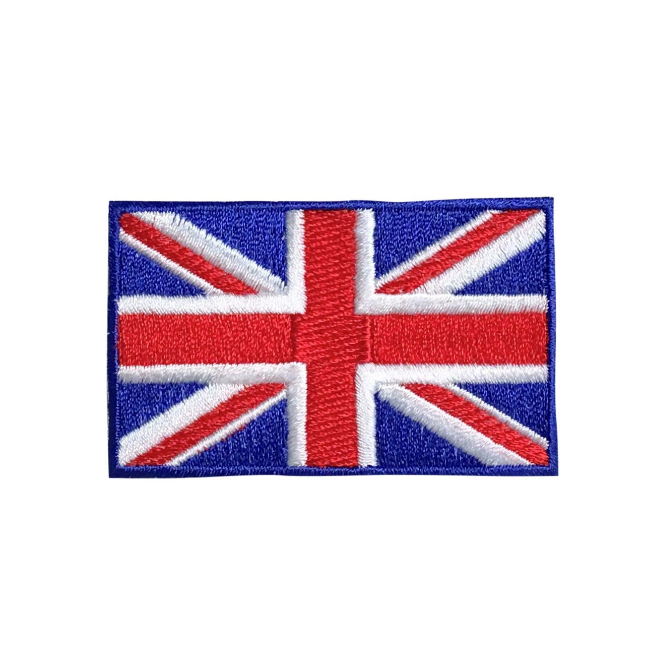 Union Jack Flag - British - Royal Outline - Iron on Applique - Embroidered Patch - 621088-A