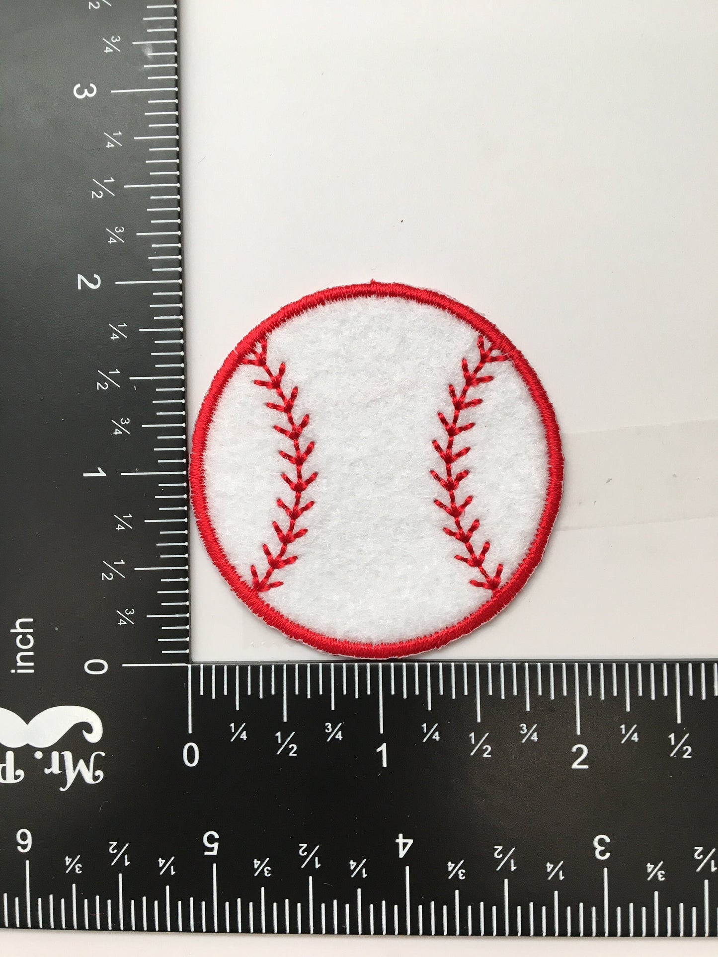 Baseball - Felt - Sports Ball - Embroidered Patch - Iron on Applique - 694573B