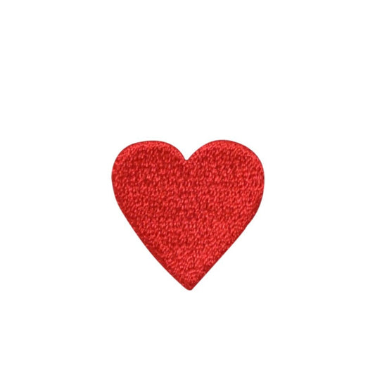 3/4" Red Heart, Valentine - Iron on Embroidered Patch