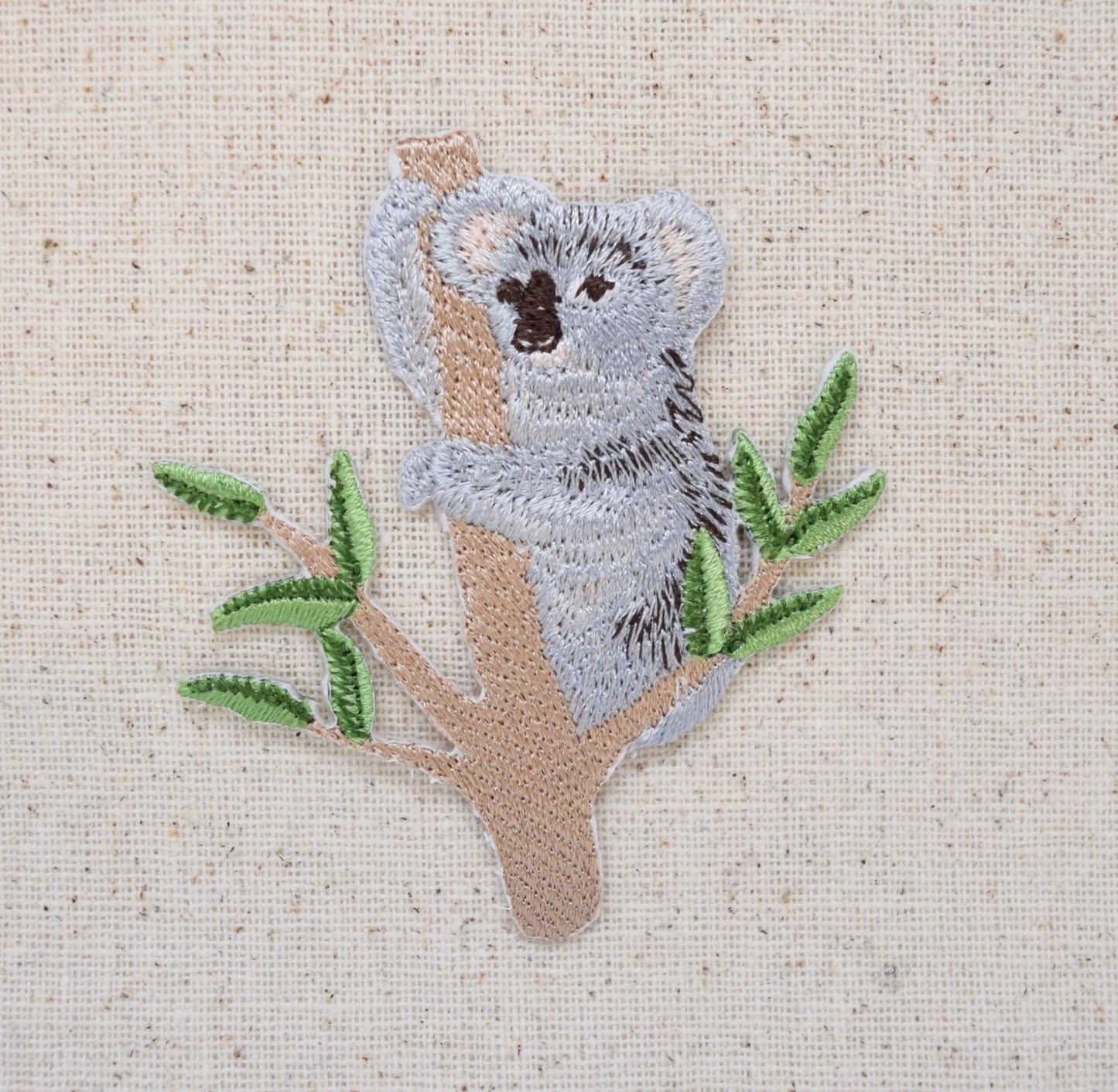 Koala Bear - Eucalyptus Branch - Marsupial - Iron on Applique - Embroidered Patch - 696995-A