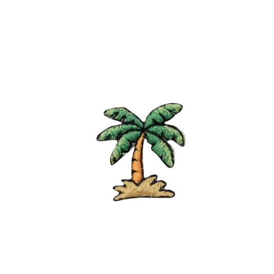 Small - Mini - Tropical Palm Tree - Iron on Applique - Embroidered Patch - 155549A