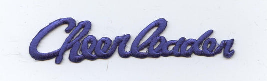 Blue Cheerleader Embroidered Iron on Patch