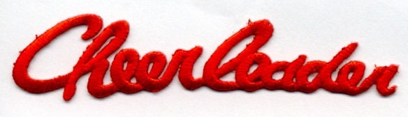 Red Cheerleader Embroidered Iron on Patch