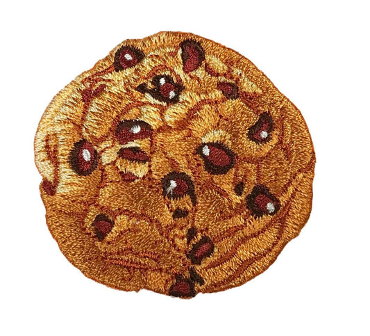 Chocolate Chip Cookie - Iron on Applique - Embroidered Patch