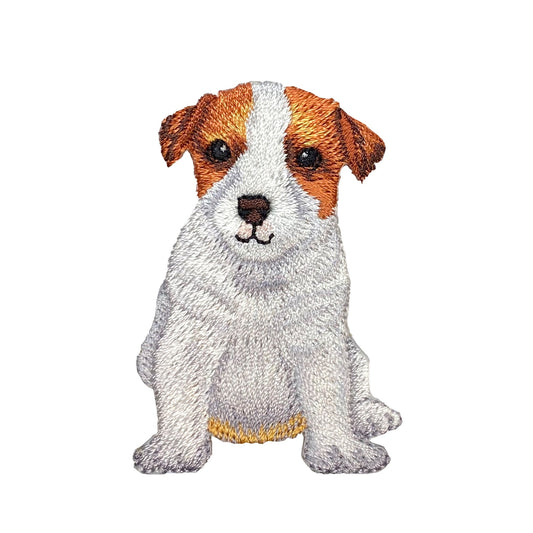 Jack Russell Terrier, Puppy, Dog, Embroidered, Iron on Patch