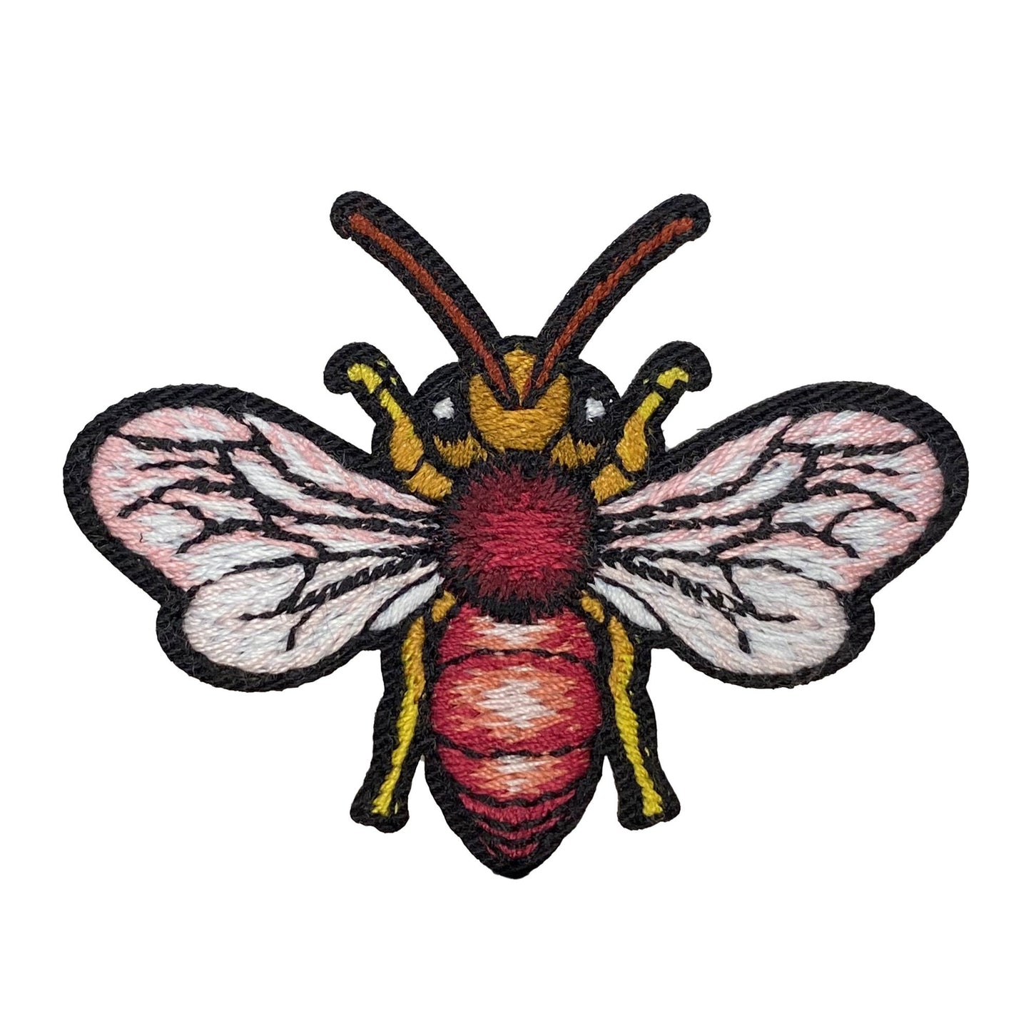 Red Hornet/Bee Embroidered Iron on Patch