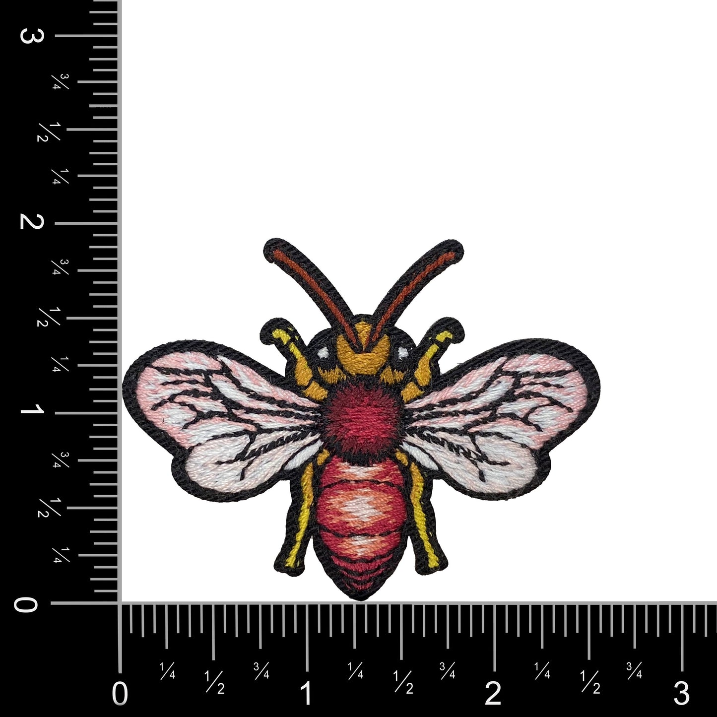 Red Hornet/Bee Embroidered Iron on Patch