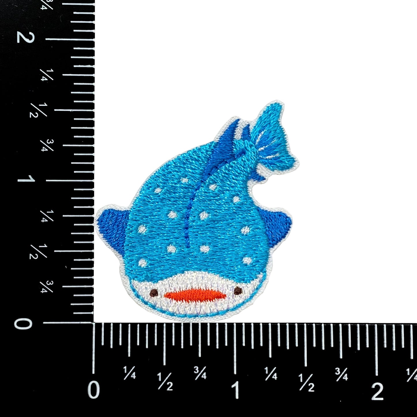 Blue Whale Embroidered Iron on Patch