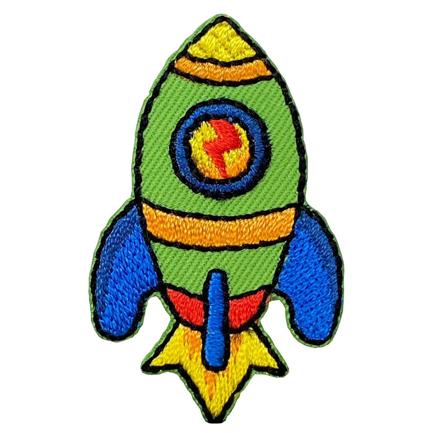 Space Rocket ship Embroidered Iron on Patch